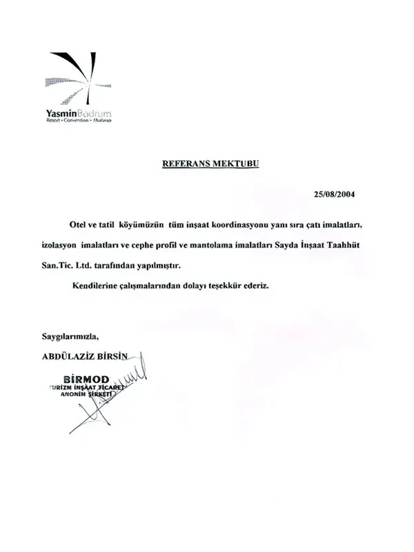 Sayda İnşaat iş bitirme belgesi 4