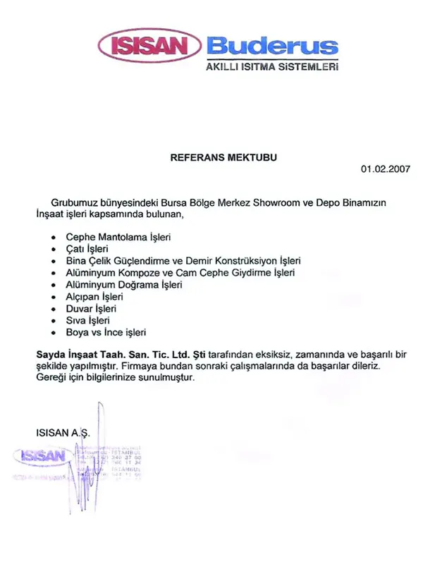 Sayda İnşaat iş bitirme belgesi 15