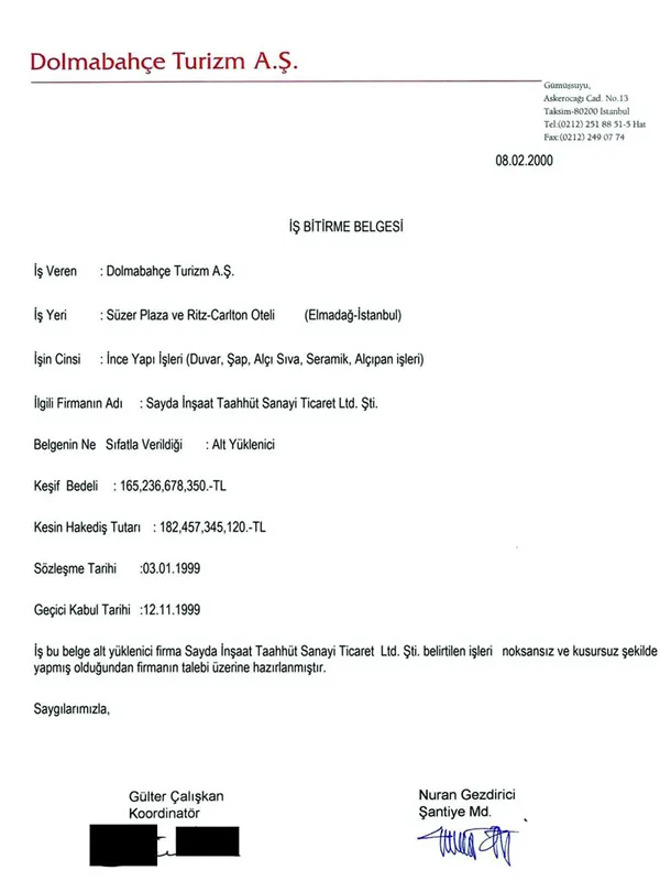 Sayda İnşaat iş bitirme belgesi 22